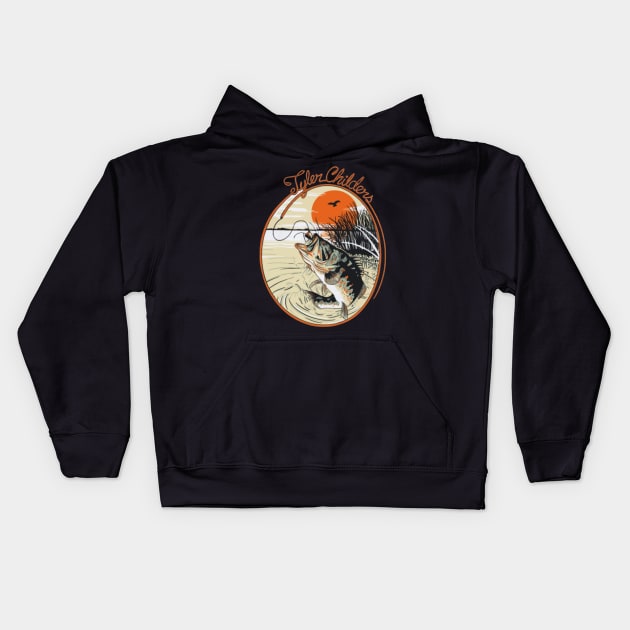 Tyler Childers Fish Kids Hoodie by Tole19id